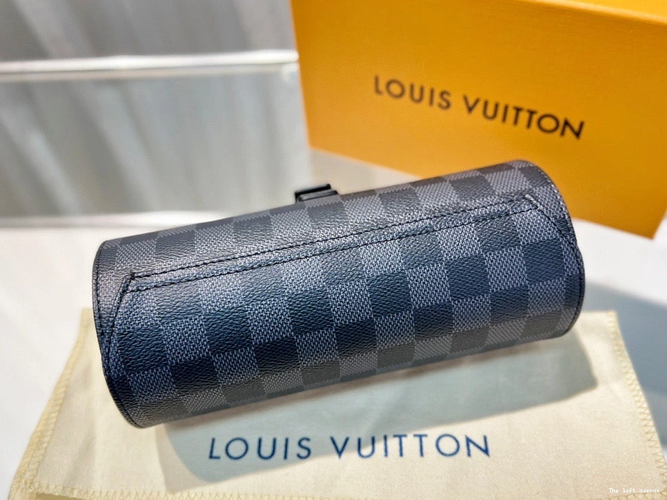 LV CUSTOM CASE WATCH CHECKERED 0809